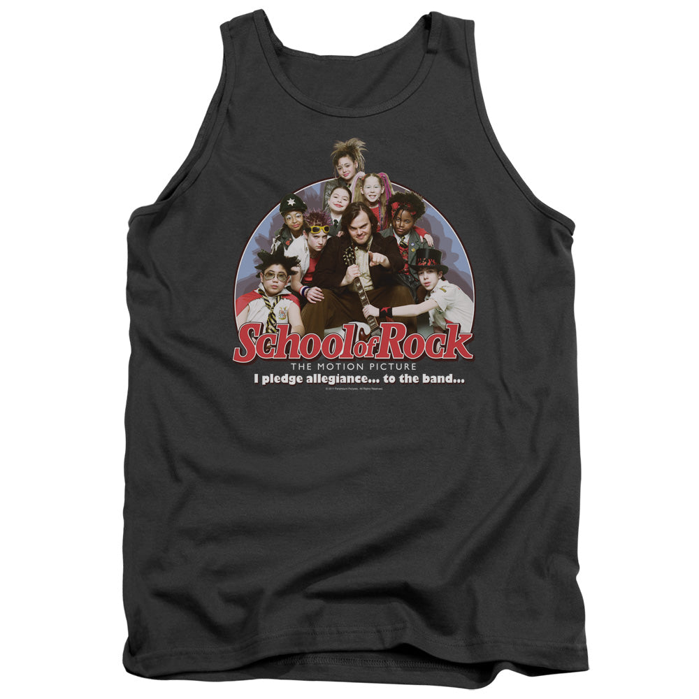 School Of Rock/i Pledge Allegiance - Adult Tank - Charcoal