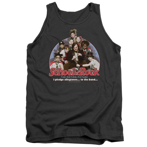 School Of Rock/i Pledge Allegiance - Adult Tank - Charcoal
