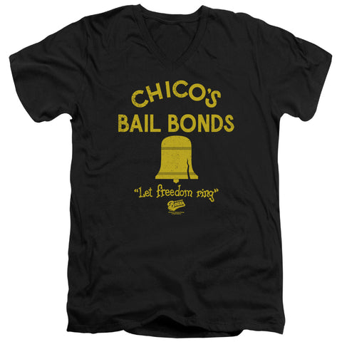 Bad News Bears/chicos Bail Bonds - S/s Adult V-neck - Black