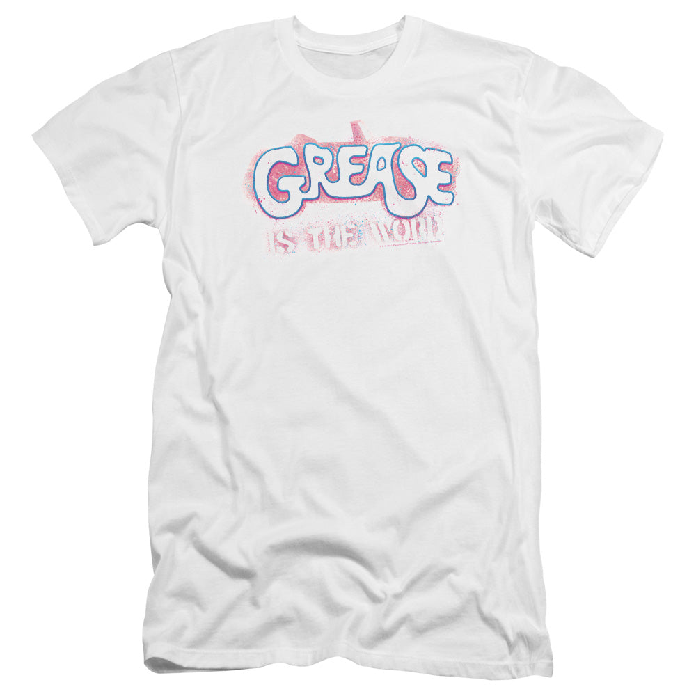 Grease/grease Is The Word-premuim Canvas Adult Slim Fit 30/1-white
