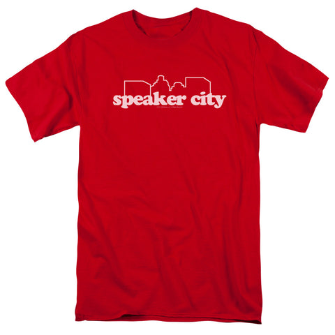 Old School/speaker City Logo-s/s Adult 18/1 - Red