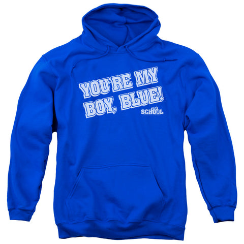 Old School/my Boy Blue-adult Pull-over Hoodie-royal Blue