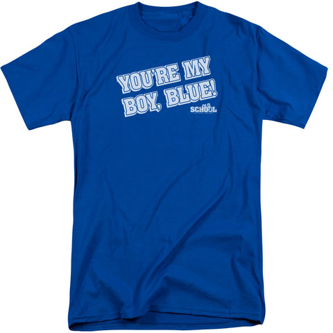 Old School/my Boy Blue-s/s Adult Tall-royal Blue