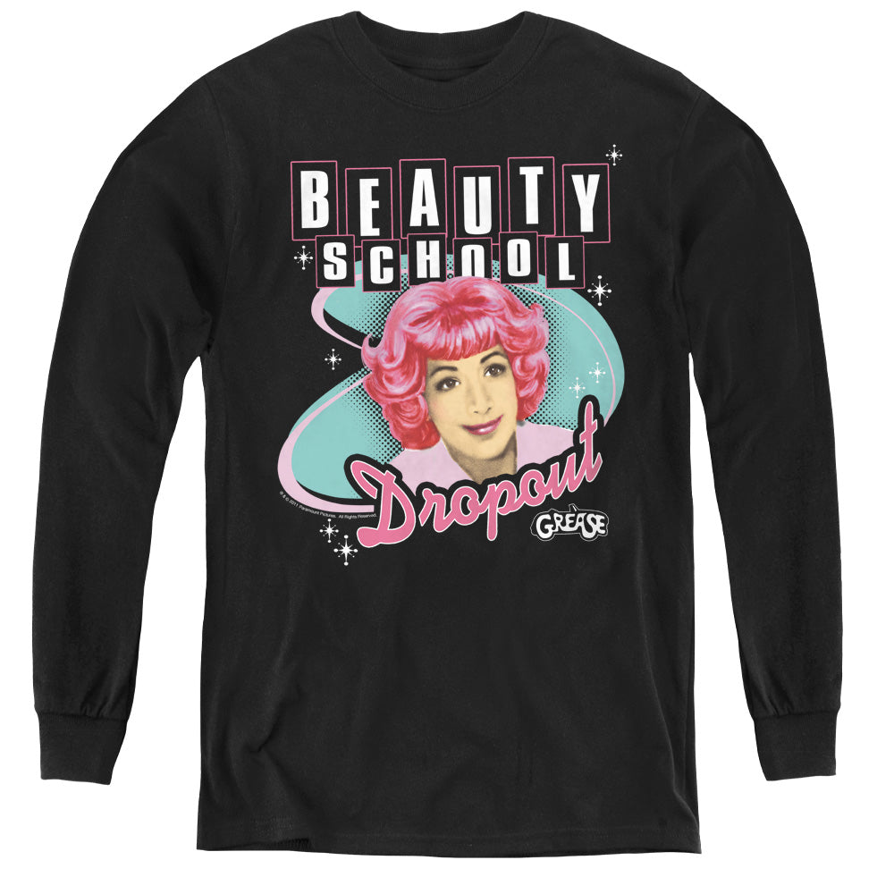 Grease/beauty School Dropout - Youth Long Sleeve Tee - Black