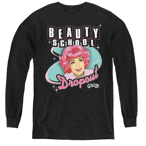 Grease/beauty School Dropout - Youth Long Sleeve Tee - Black