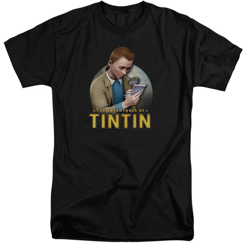 Tintin/looking For Answers-s/s Adult Tall-black