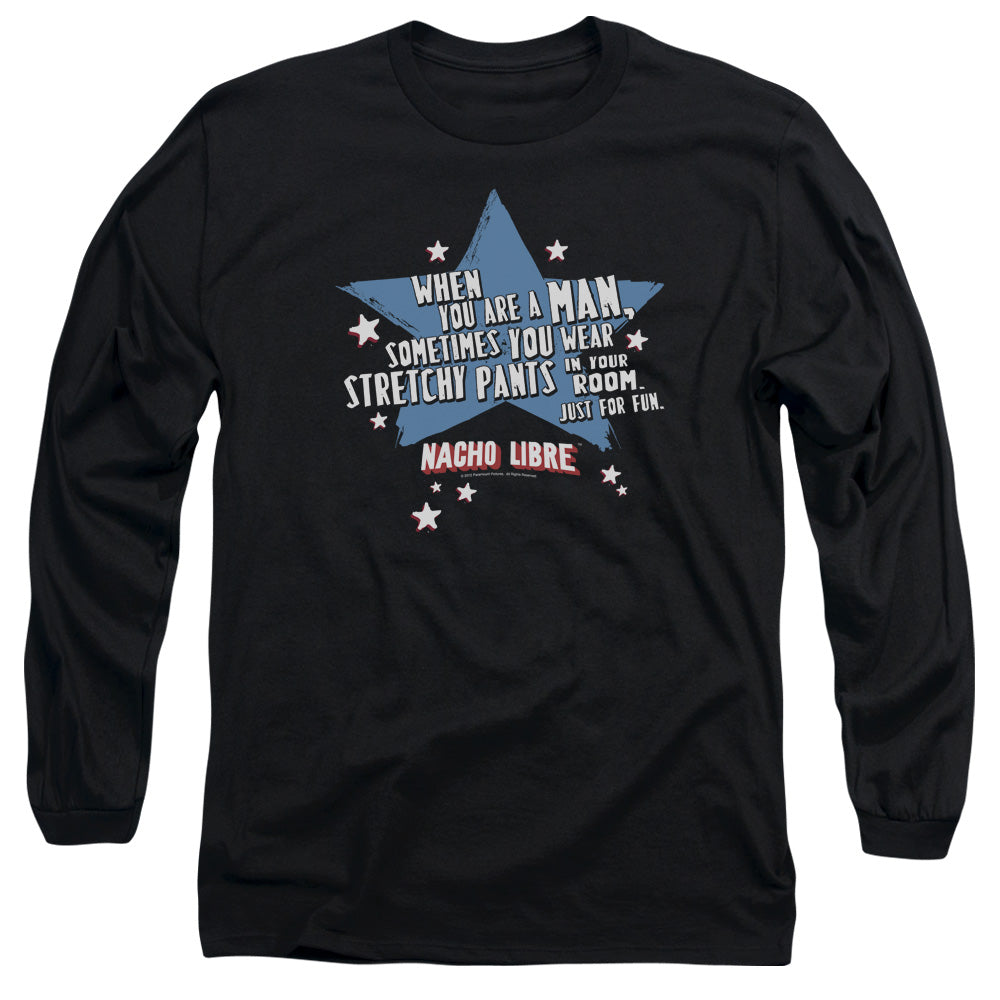 Nacho Libre/stetchy Pants - L/s Adult 18/1 - Black
