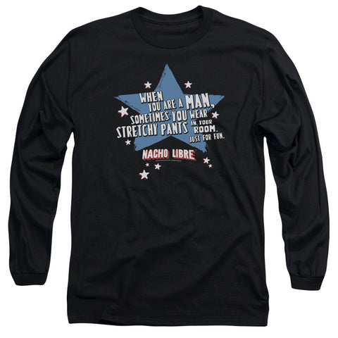 Nacho Libre/stetchy Pants - L/s Adult 18/1 - Black