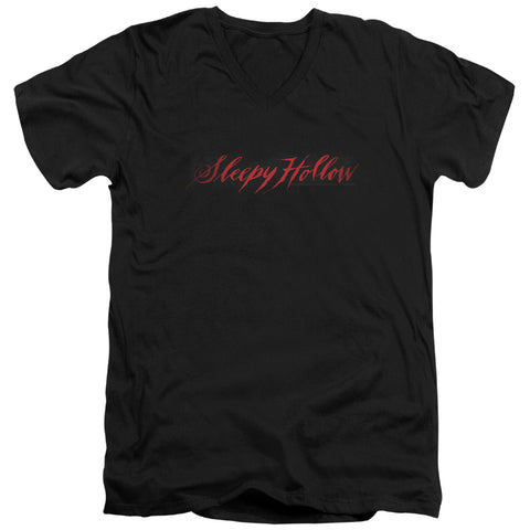 Sleepy Hollow/logo - S/s Adult V-neck - Black