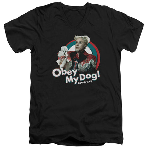 Zoolander/obey My Dog - S/s Adult V-neck - Black