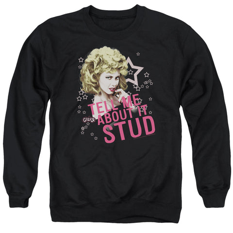 Grease/tell Me About It Stud - Adult Crewneck Sweatshirt - Black