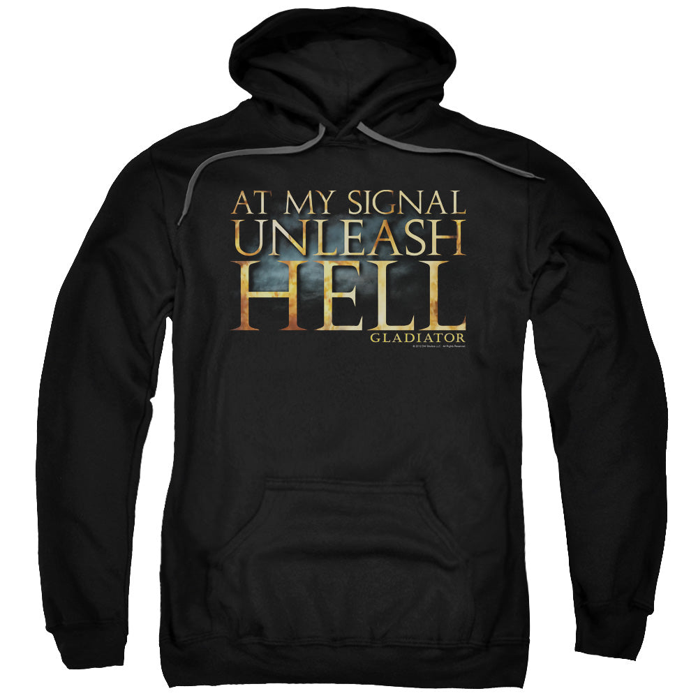 Gladiator/unleash Hell-adult Pull-over Hoodie-black