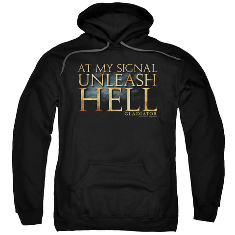 Gladiator/unleash Hell-adult Pull-over Hoodie-black