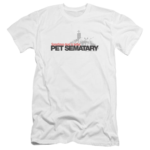 Pet Sematary/logo-premuim Canvas Adult Slim Fit 30/1-white