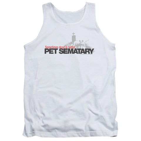 Pet Sematary/logo - Adult Tank - White