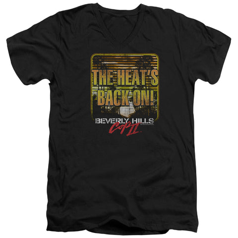 Bhc Ii/the Heats Back On - S/s Adult V-neck - Black