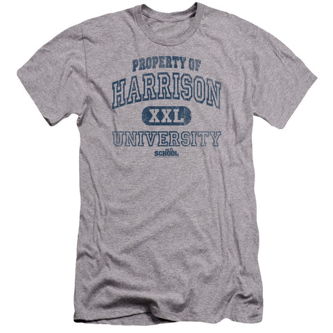 Old School/property Of Harrison-premuim Canvas Adult Slim Fit 30/1-athletic Heather