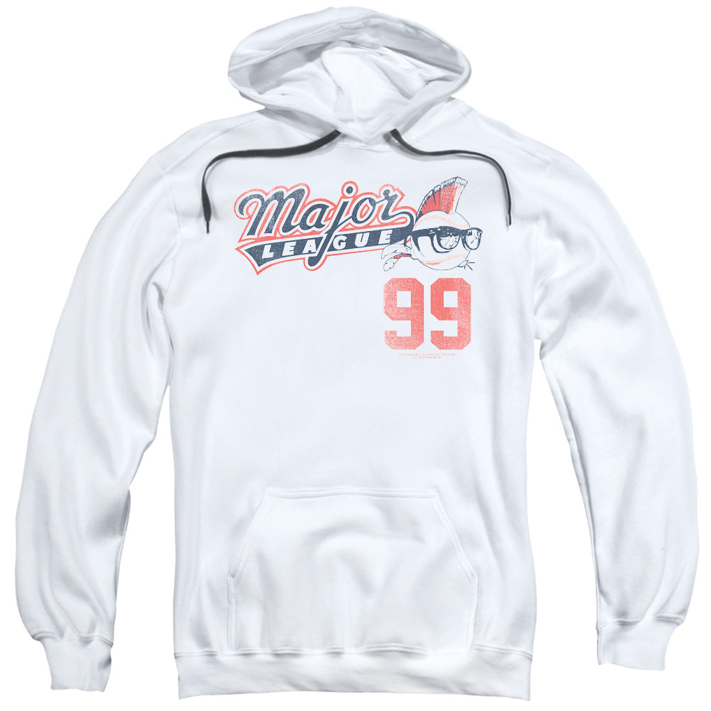 Major League/99-adult Pull-over Hoodie-white