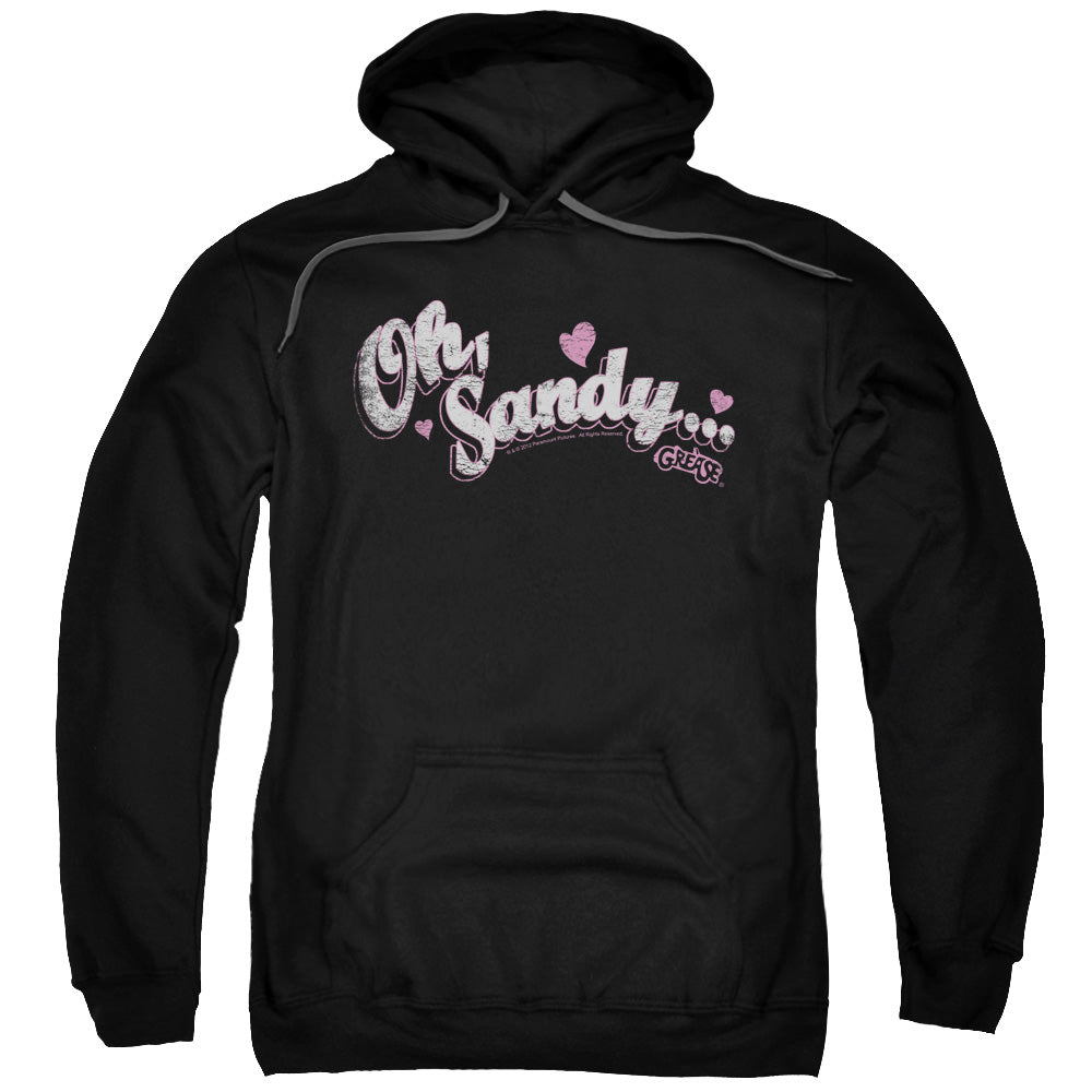 Grease/oh Sandy-adult Pull-over Hoodie-black
