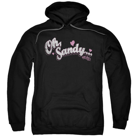 Grease/oh Sandy-adult Pull-over Hoodie-black