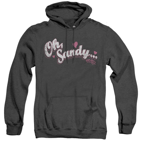 Grease/oh Sandy - Adult Heather Hoodie - Black