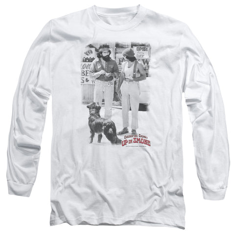 Up In Smoke/square - L/s Adult 18/1 - White