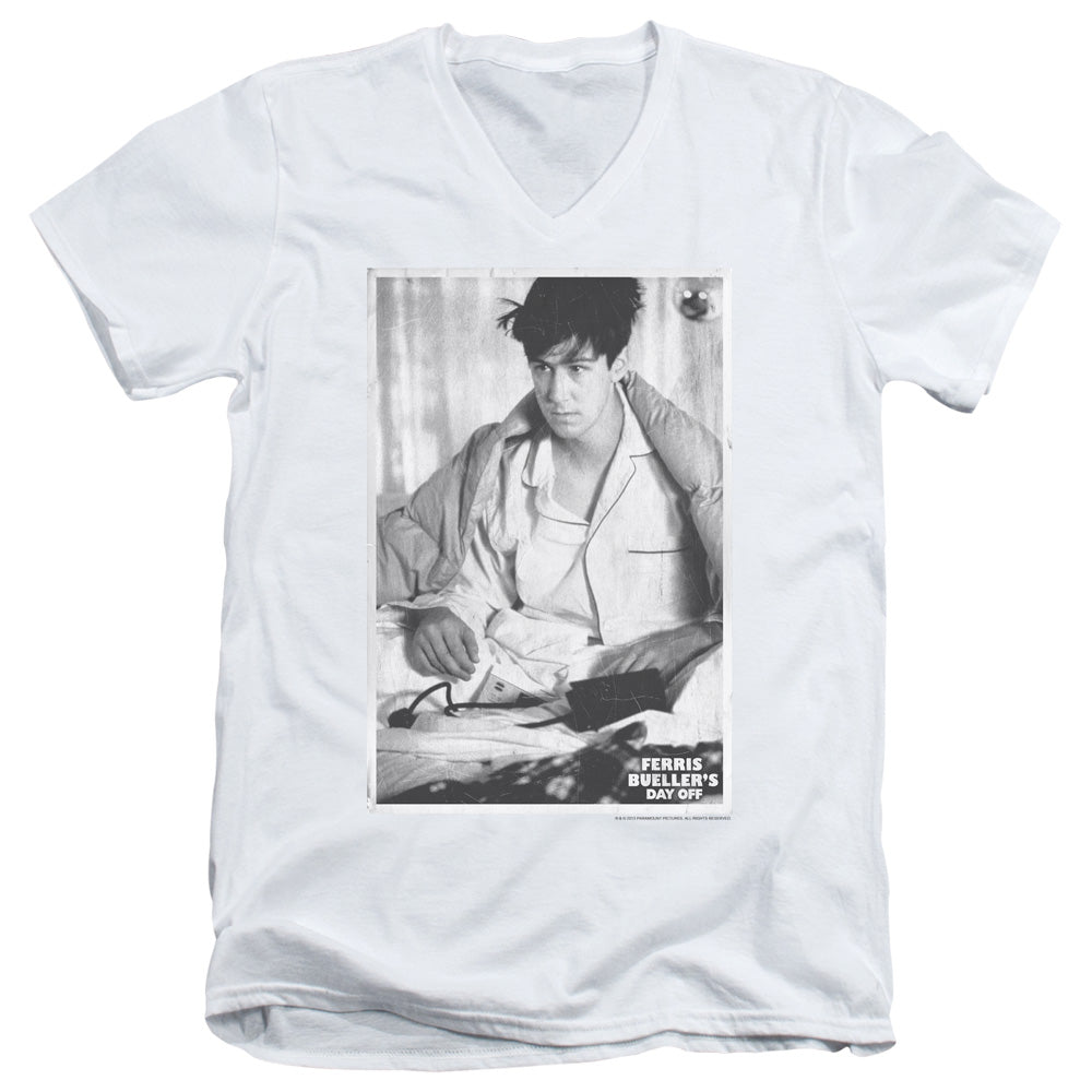 Ferris Bueller/cameron - S/s Adult V-neck - White