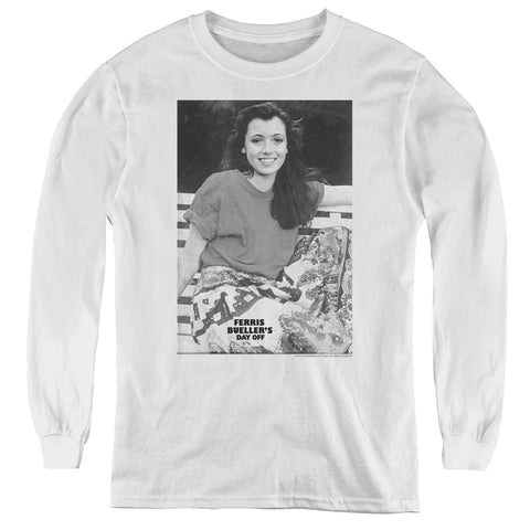 Ferris Bueller/sloane - Youth Long Sleeve Tee - White