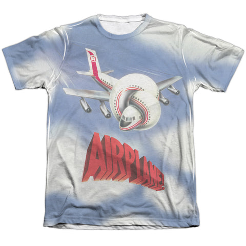 Airplane/title - Adult 65/35 Poly/cotton S/s Tee - White