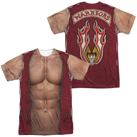 Warriors/vest-s/s Adult Poly Crew-white