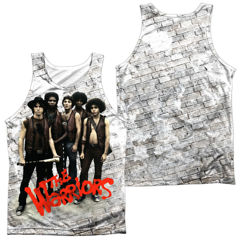 Warriors/pose-adult 100% Poly Tank Top-white