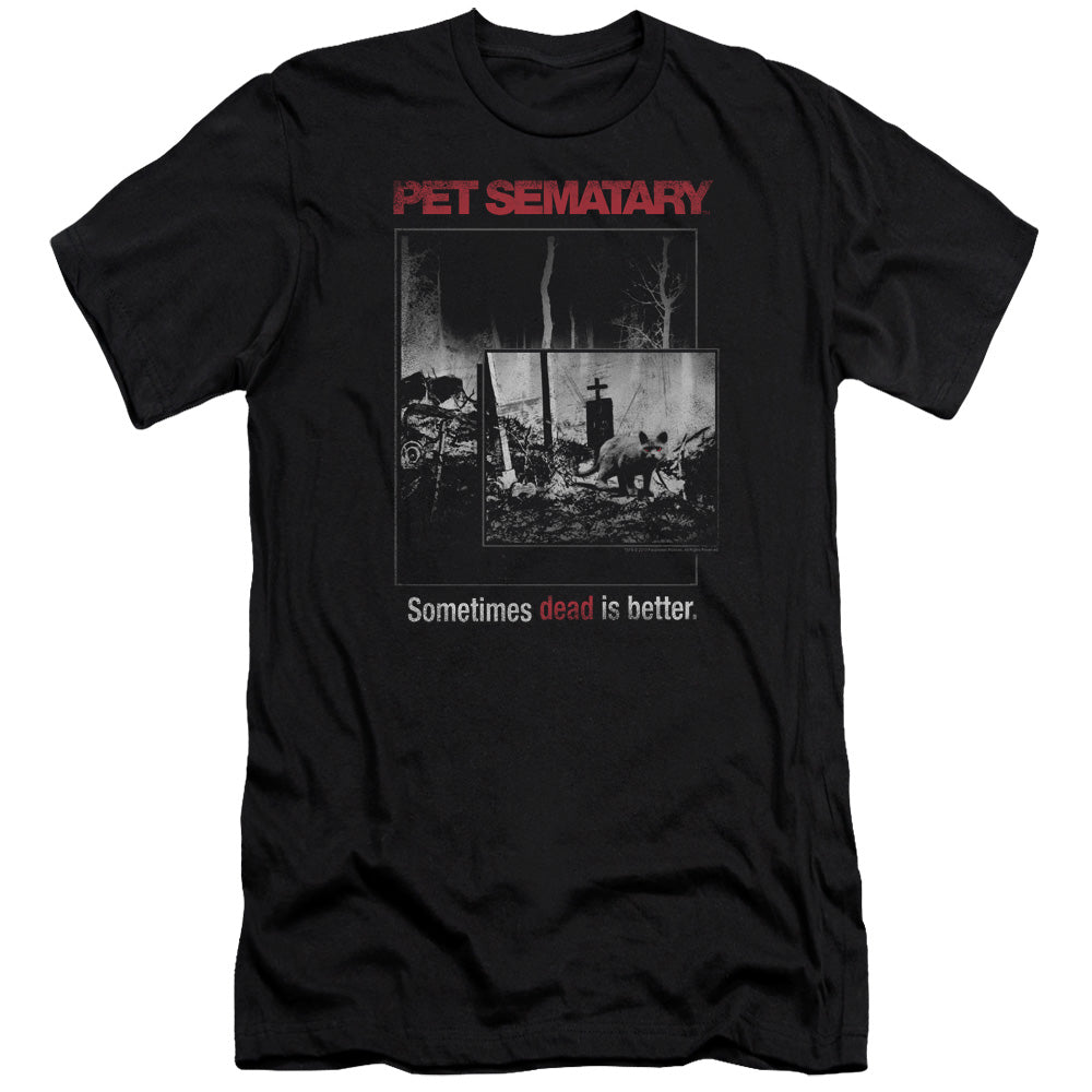Pet Sematary/cat Poster-premuim Canvas Adult Slim Fit 30/1-black