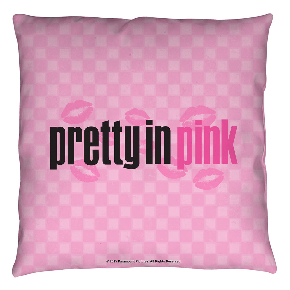 Pretty In Pink/kiss Me - Throw Pillow