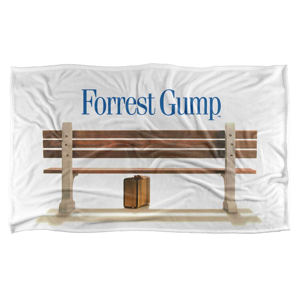 Forrest Gump/bench-silky Touch Blanket-white