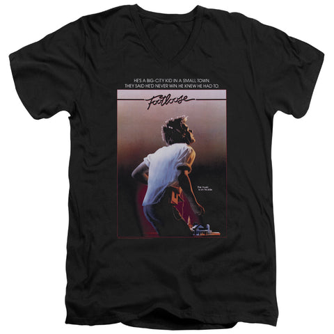 Footloose/poster-s/s Adult V-neck 30/1-black