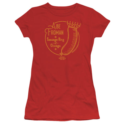 Ferris Bueller/abe Froman-s/s Junior Sheer-red