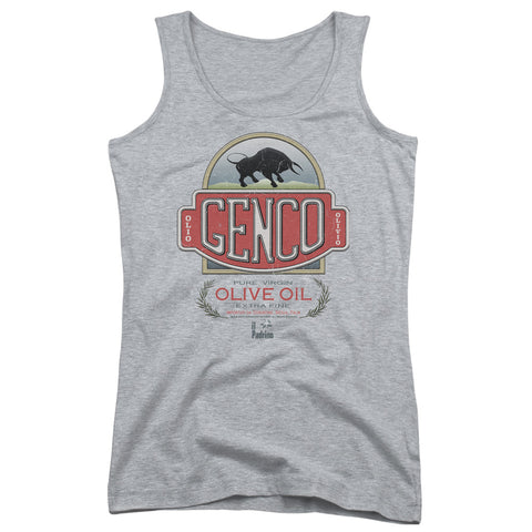 Godfather/genco Olive Oil-juniors Tank Top  -athletic Heather
