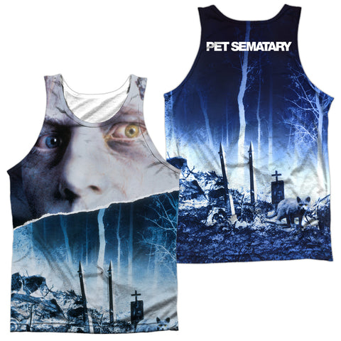 Pet Sematary/poster (front/back Print)-adult Poly Tank Top-white
