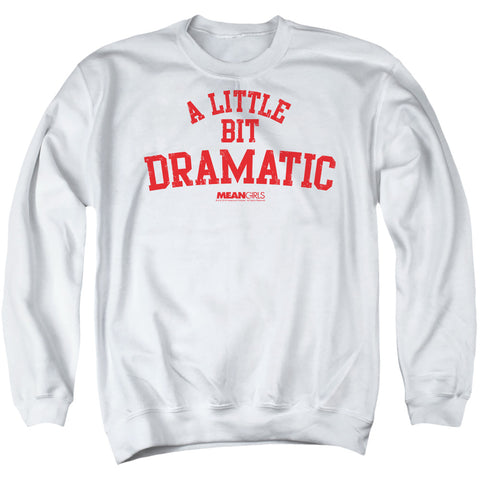 Mean Girls/dramatic-adult Crewneck Sweatshirt-white