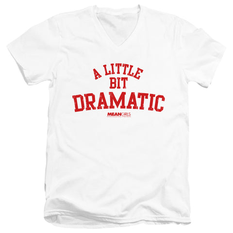 Mean Girls/dramatic-s/s Adult V-neck 30/1-white