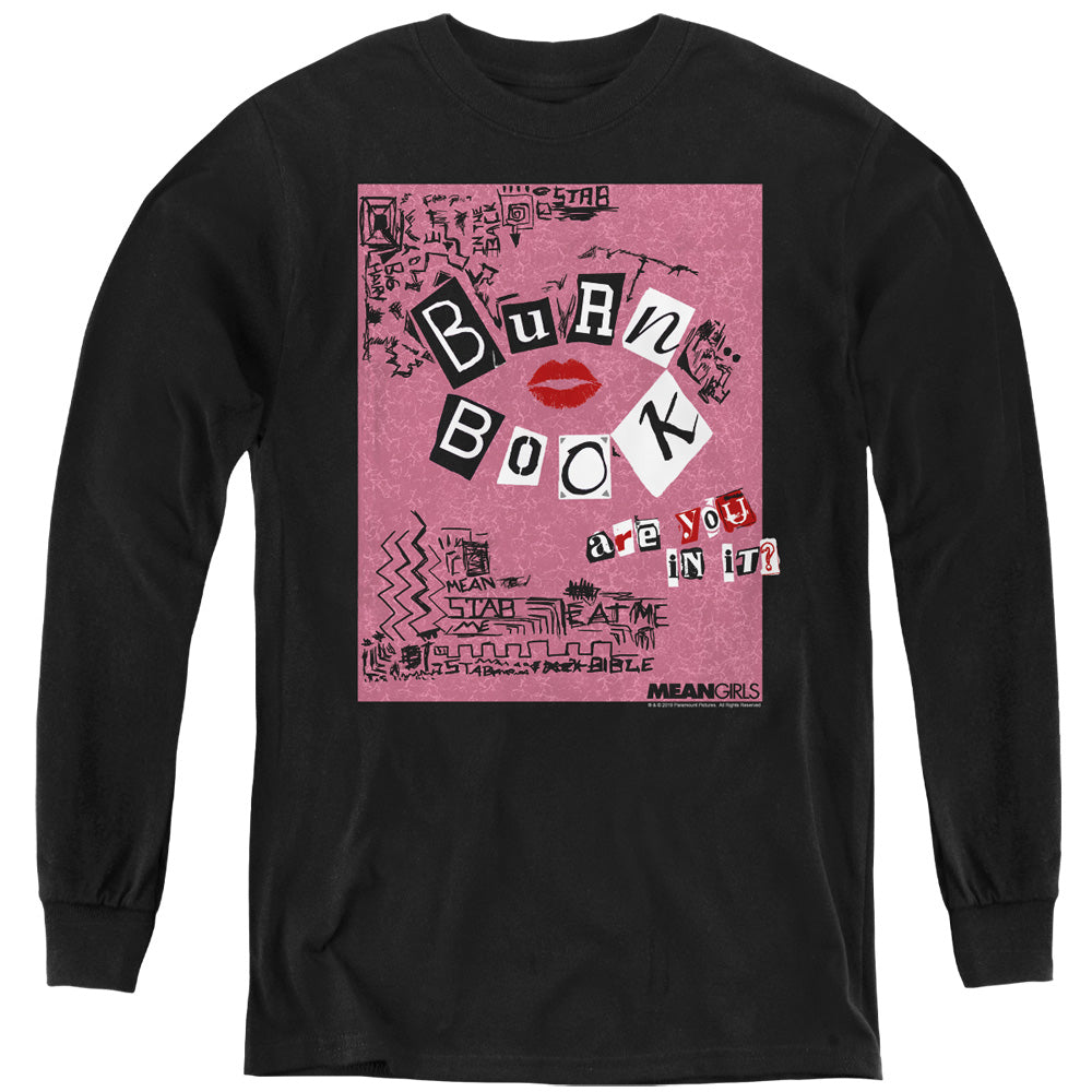 Mean Girls/burn Book-youth Long Sleeve-black