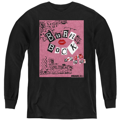 Mean Girls/burn Book-youth Long Sleeve-black