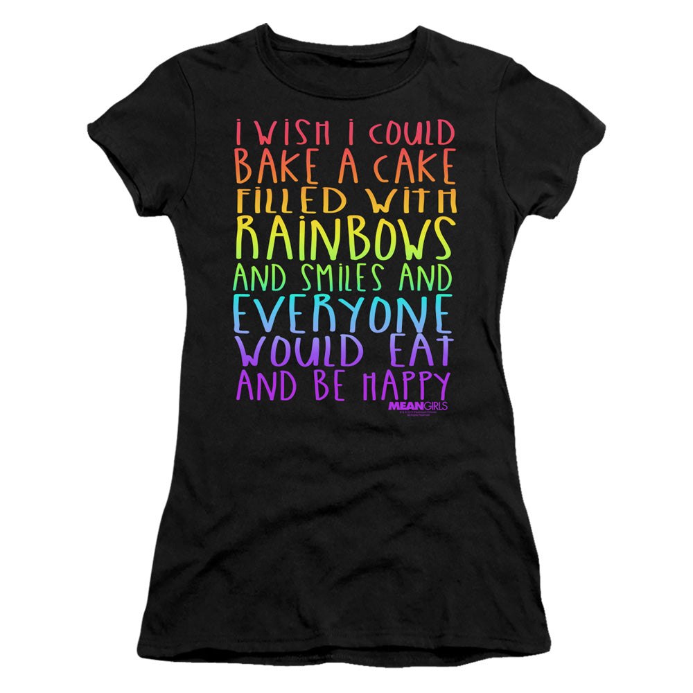 Mean Girls/rainbows And Cake-s/s Junior Sheer-black