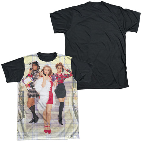 Clueless/clueless Plaid-s/s Adult White Front Black Back  -white