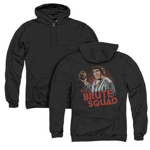 Princess Bride/brute Squad (back Print) - Adult Zipper Hoodie - Black