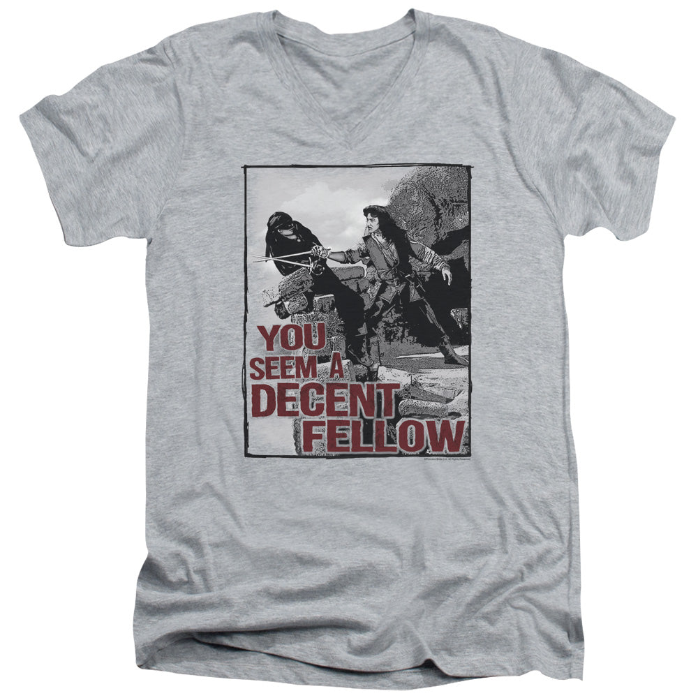 Princess Bride/fellow - S/s Adult V-neck - Athletic Heather