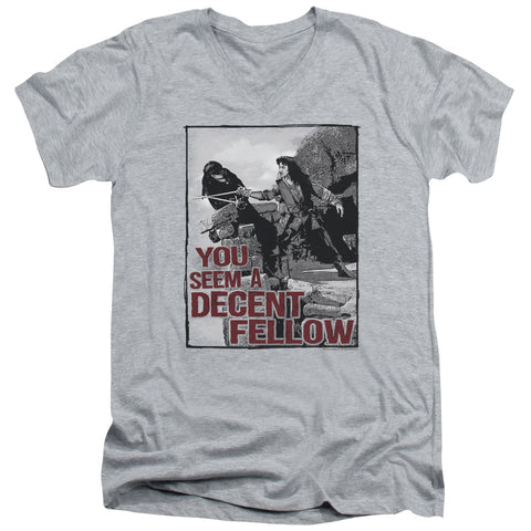 Princess Bride/fellow - S/s Adult V-neck - Athletic Heather