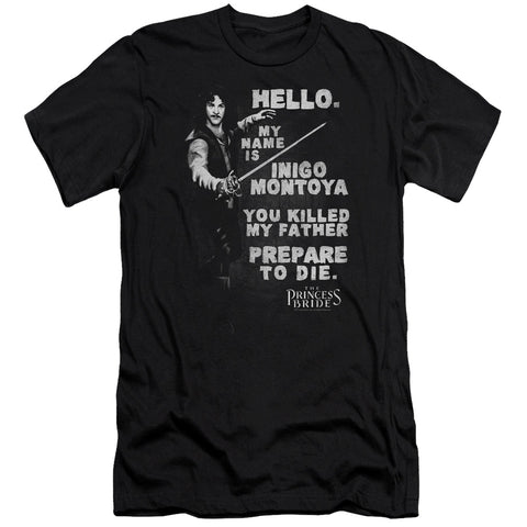 Princess Bride/hello Again-premuim Canvas Adult Slim Fit 30/1-black