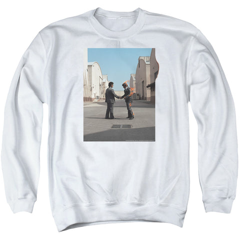 Pink Floyd/wish You Were Here-adult Crewneck Sweatshirt-white
