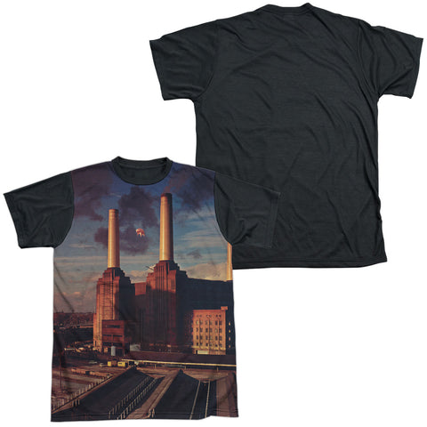 Pink Floyd/animals-s/s Adult White Front Black Back  -white